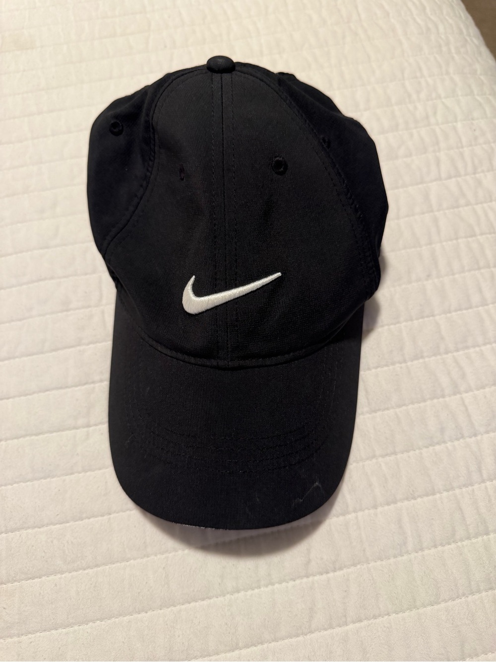 Nike Black Baseball Cap with White Swoosh